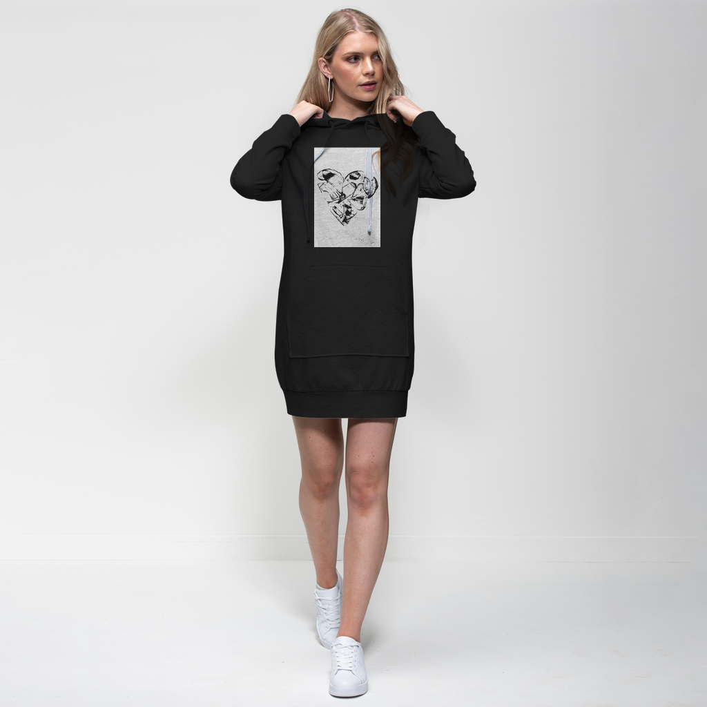 Broken Heart Premium Adult Hoodie Dress