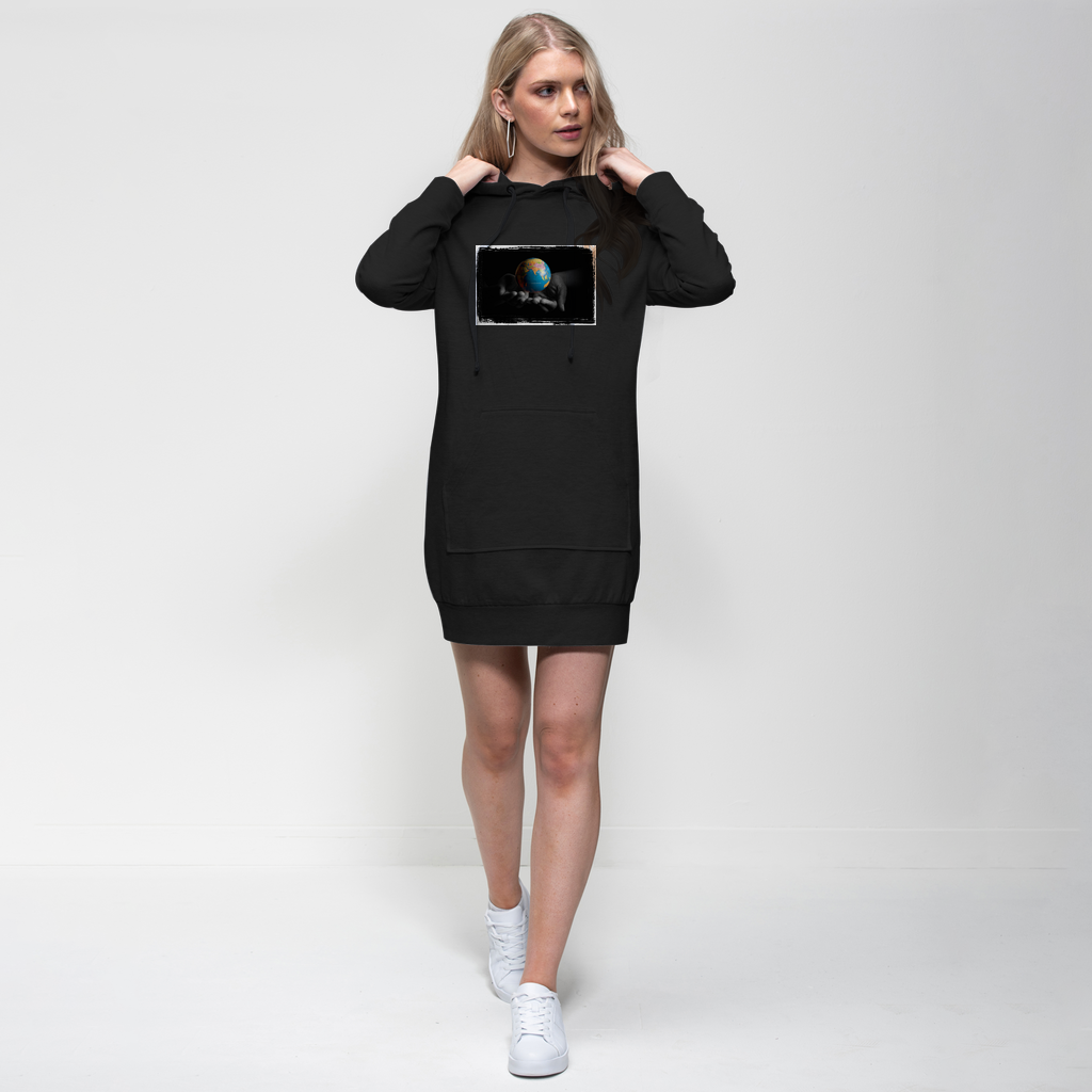 The World is in Our Hands Premium Adult Hoodie Dress