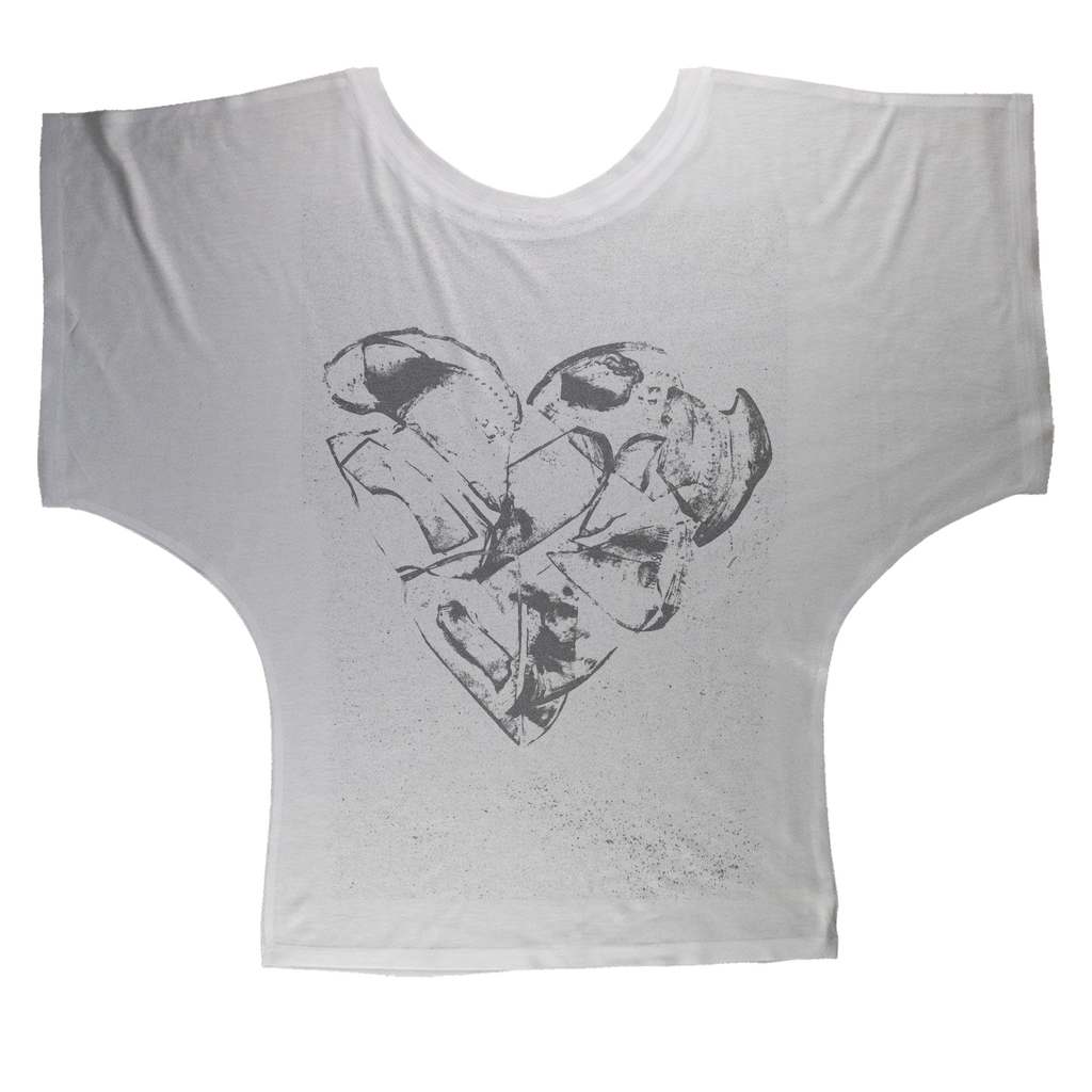 Broken Heart Sublimation Batwing Top